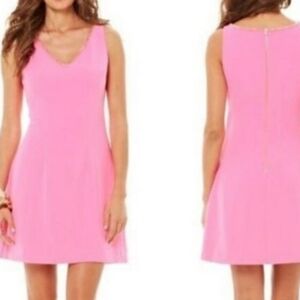 LILLY PULITZER MONICA V NECK PINK DRESS 6